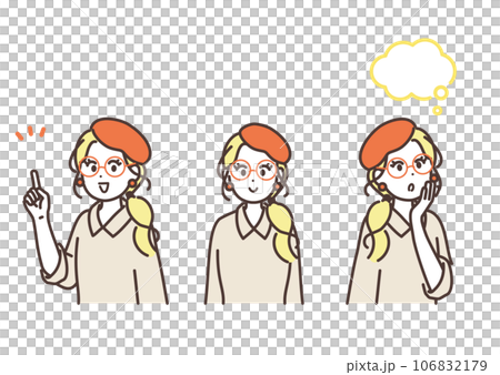 creative business woman illustration set 106832179