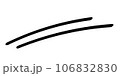 シンプルな手書き二重線黒 106832830