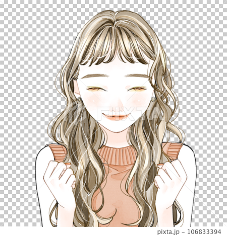 嬉しそうな女性 106833394