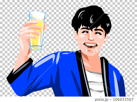 祭りを楽しむ日本男性 106833507