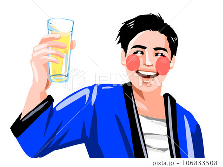 祭りを楽しむ日本男性 祭りを楽しむ日本男性 106833508