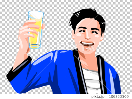 祭りを楽しむ日本男性 106833509