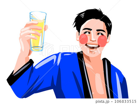 祭りを楽しむ日本男性 祭りを楽しむ日本男性 106833515