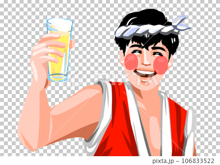 祭りを楽しむ日本男性 106833522