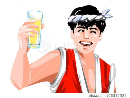 祭りを楽しむ日本男性 祭りを楽しむ日本男性 106833523