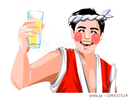 祭りを楽しむ日本男性 祭りを楽しむ日本男性 106833524