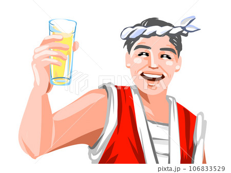 祭りを楽しむ日本男性 106833529