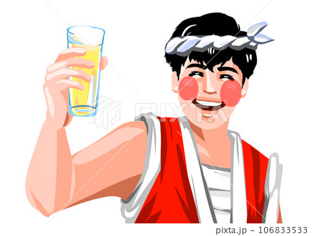 祭りを楽しむ日本男性 106833533