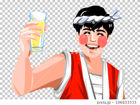 祭りを楽しむ日本男性 106833533