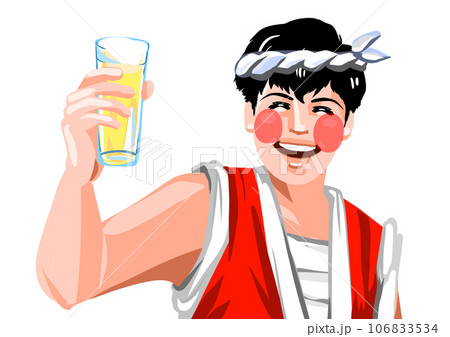 祭りを楽しむ日本男性 106833534