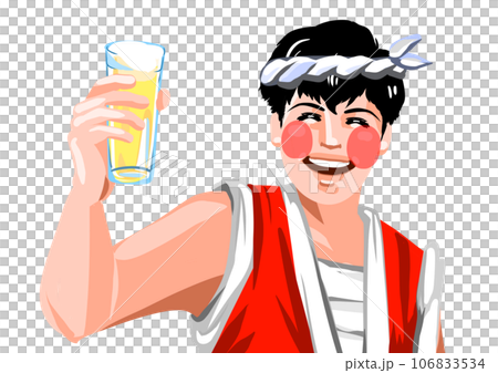 祭りを楽しむ日本男性 106833534