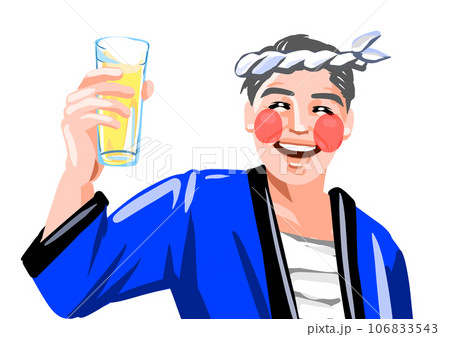 祭りを楽しむ日本男性 106833543