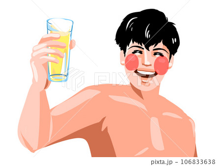 爽やかにビールを飲む男性 106833638