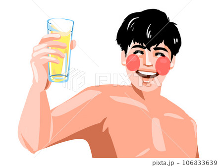 爽やかにビールを飲む男性 106833639