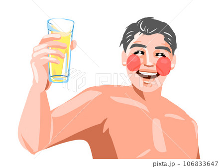 爽やかにビールを飲む男性 106833647