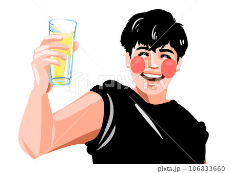 爽やかにビールを飲む男性 106833660