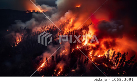 大規模な山火事「AI生成画像」 106833691