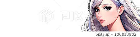 女性のバナーイラスト素材 女性のバナーイラスト素材 106833902