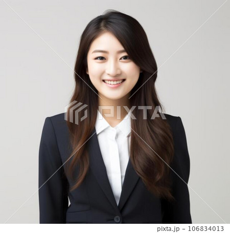 就職活動中の女性の証明写真 106834013