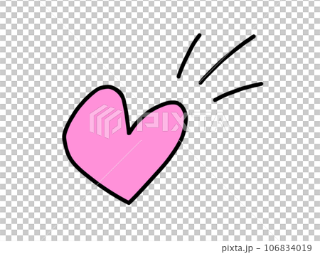 Hand-painted heart pink 106834019
