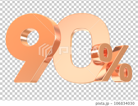 3d rendering of golden discount 106834030