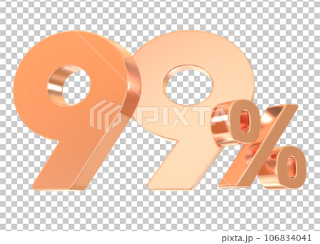 golden number on 3d render golden number on 3d render 106834041