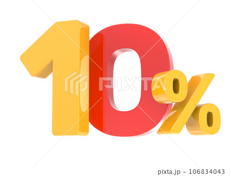colorful 3d sale text on yellow background 106834043