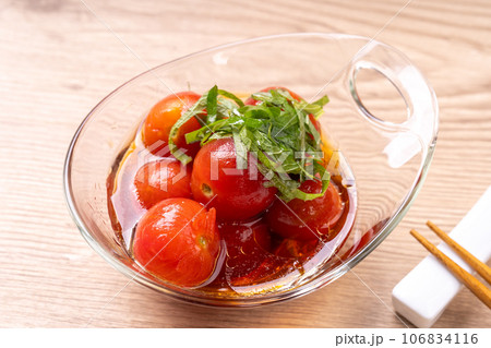 ミニトマトのめんつゆ漬け ミニトマトのめんつゆ漬け 106834116