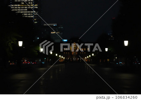 中之島公園の橋から見た夜景 106834260
