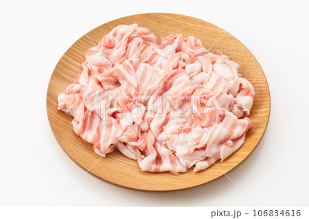 豚バラ肉の薄切り 豚バラ肉の薄切り 106834616