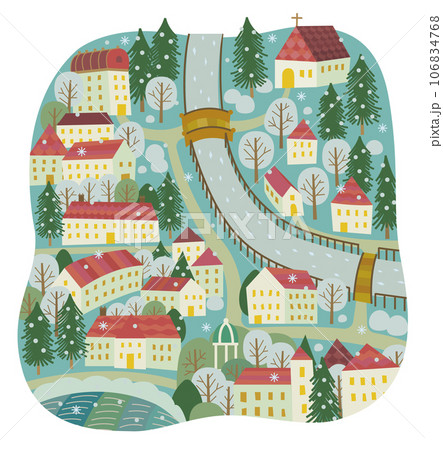 クリスマスの街並み 106834768