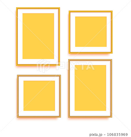Set of squared vintage gold frame for your design. Vintage cover. Vector Set of squared vintage gold frame for your design. Vintage cover. Vector 106835969