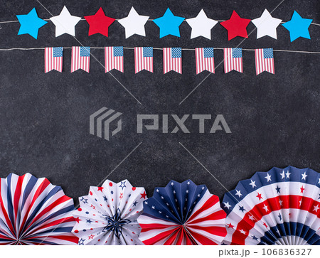 Labor Day celebration with USA flag 106836327