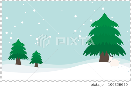 snowy forest background 106836650