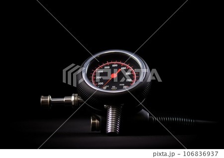Tire air pressure gauge. Generative AI 106836937