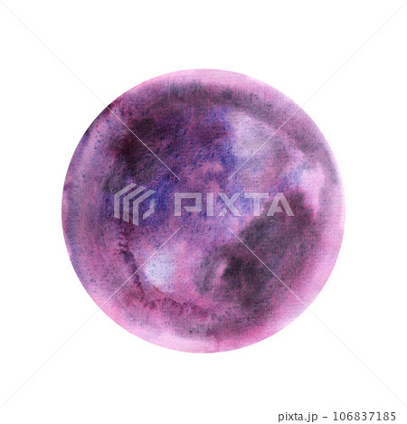 Witch's purple magic glass crystal ball isolated on white background. Watercolor hand drawn mystical sketch iIllustration. Art design esoteric halloween fantasy decoration, scary greeting card Witch's purple magic glass crystal ball isolated on white background. Watercolor hand drawn mystical sketch iIllustration. Art design esoteric halloween fantasy decoration, scary greeting card 106837185