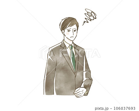 困っているスーツ姿の男性 困っているスーツ姿の男性 106837693