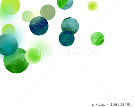 グリーンカラーのドット模様　背景素材 106838496