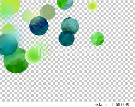 グリーンカラーのドット模様　背景素材 106838496