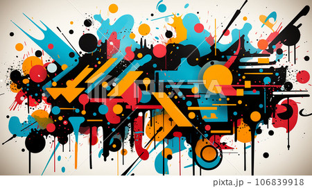Abstract illustration, colored waves and fancy images, wallpaper, poster, art, postcard Abstract illustration, colored waves and fancy images, wallpaper, poster, art, postcard 106839918