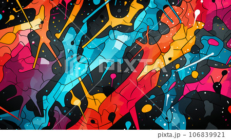 Abstract illustration, colored waves and fancy images, wallpaper, poster, art, postcard Abstract illustration, colored waves and fancy images, wallpaper, poster, art, postcard 106839921