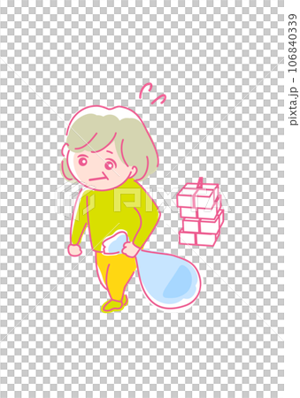 圖庫插圖: 春季大掃除 icon_year-end_elderly 106840339