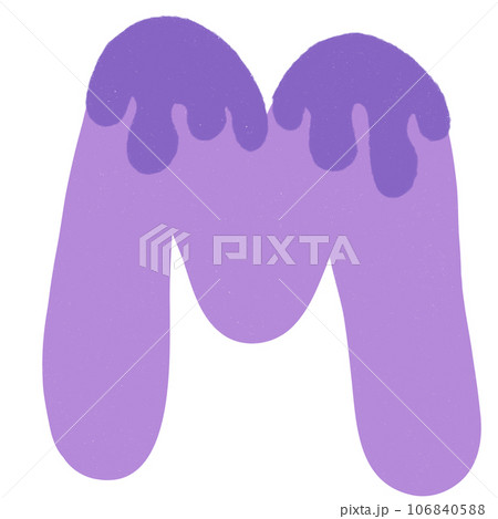 Letter M hand drawn crayons texture Letter M hand drawn crayons texture 106840588