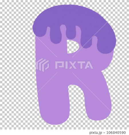 Letter R hand drawn crayons textureのイラスト素材 [106840590] - PIXTA