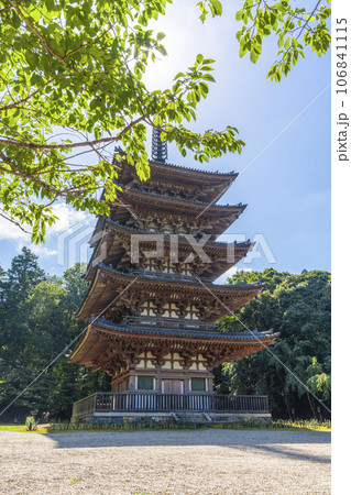 京都　醍醐寺　五重塔　夏の季節 106841115