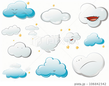 雲の間から顔を出す太陽 106842342