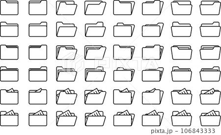フォルダーのベクターイラストセット フォルダーのベクターイラストセット 106843333