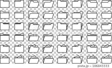 フォルダーのベクターイラストセット フォルダーのベクターイラストセット 106843333
