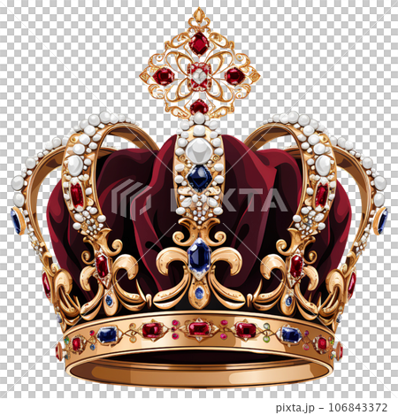 crown, illustration, queen, cartoon, kingdom, king, princess, royal, isolated, icon, design, prince, monarch, symbol, royalty, luxury, jewelry, medieval, element, decoration, gold, emperor, golden, 106843372