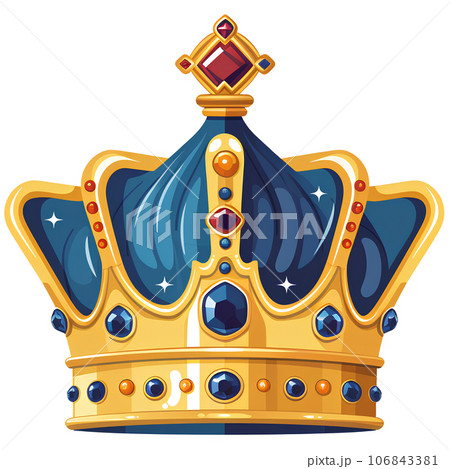 crown, illustration, queen, cartoon, kingdom, king, princess, royal, isolated, icon, design, prince, monarch, symbol, royalty, luxury, jewelry, medieval, element, decoration, gold, emperor, golden, 106843381